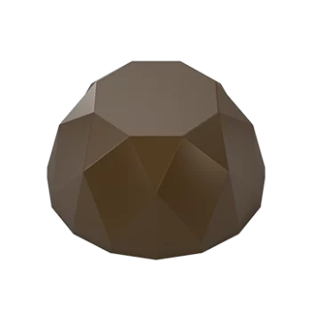 Pastry Chef's Boutique PCB543 Polycarbonate Geometric Rounded Flat Top Chocolate Praline Mold - Ø32mm x 15mm - 10gr - 4x7 Cav...