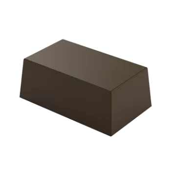 Pastry Chef's Boutique PCB26 Polycarbonate Rectangular Chocolate Praline Mold - 40mm x 23mm x 154mm - 15gr - 4x5 Cavity - 275...
