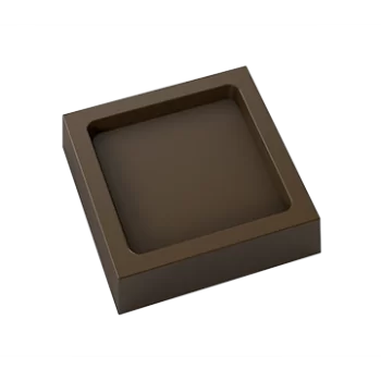 Pastry Chef's Boutique PCB837 Polycarbonate Flat Square Chocolate Mold - 35mm x 8mm - 9gr - 4x6 Cavity - 275x175x25mm Traditi...