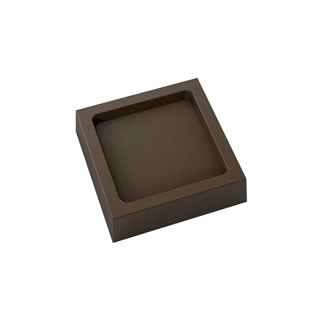 Pastry Chef's Boutique PCB837 Polycarbonate Flat Square Chocolate Mold - 35mm x 8mm - 9gr - 4x6 Cavity - 275x175x25mm Traditi...
