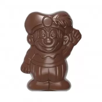 Chocolate World CW12021 Polycarbonate Pete Waves Jester Clown Chocolate Mold - 79mm x 60mm x 18mm - 41.5gr - 4 cavity Themed ...