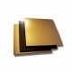 Pastry Chef's Boutique 15770B Black/Gold Square Cake Board - 26 cm - 10.5'' - 100pcs Cake Boards