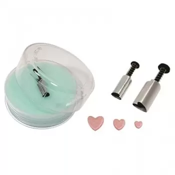 PME MH150 PME Novelty Mini Heart Plunger Cutter set of 3 - 6mm 10mm 13mm Fondant Cutters & Plungers