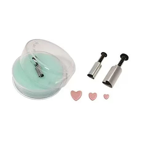 PME MH150 PME Novelty Mini Heart Plunger Cutter set of 3 - 6mm 10mm 13mm Fondant Cutters & Plungers