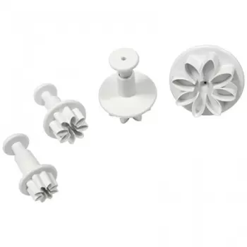 PME DA634 PME Flower Daisy Marguerite Plunger Cutters Assorted Sizes - Set of 4 - 13mm - 20mm - 27mm - 35mm Fondant Cutters &...