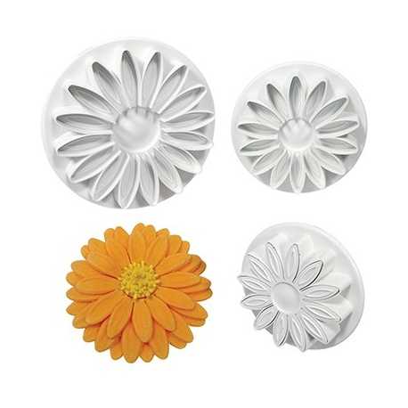 PME SD618 PME Sunflower Daisy Plunger Cutter Set of 3 - 45mm 56mm 70mm Fondant Cutters & Plungers