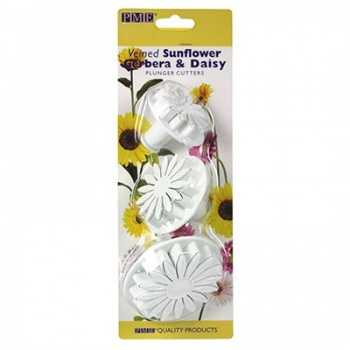 PME SD618 PME Sunflower Daisy Plunger Cutter Set of 3 - 45mm 56mm 70mm Fondant Cutters & Plungers