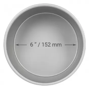 PME RND064 Round cake pan with solid bottom - 6 x 4 inches Round Cake Pans