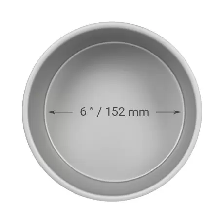 PME RND064 Round cake pan with solid bottom - 6 x 4 inches Round Cake Pans