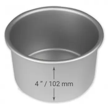 PME RND064 Round cake pan with solid bottom - 6 x 4 inches Round Cake Pans