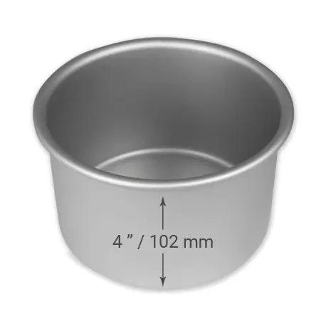 PME RND064 Round cake pan with solid bottom - 6 x 4 inches Round Cake Pans