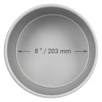 PME RND084 Round cake pan with solid bottom - 8 x 4 inches Round Cake Pans