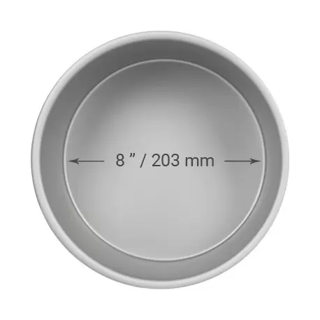 PME RND084 Round cake pan with solid bottom - 8 x 4 inches Round Cake Pans