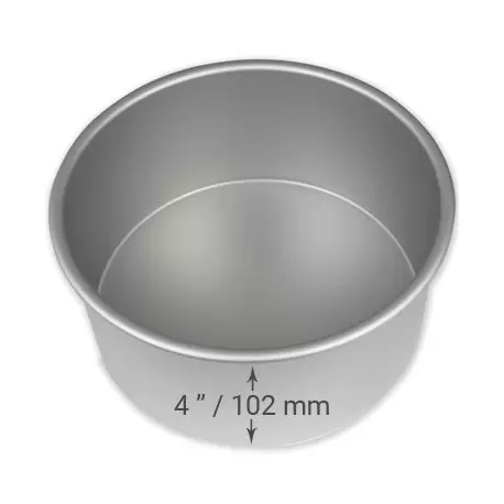PME RND084 Round cake pan with solid bottom - 8 x 4 inches Round Cake Pans
