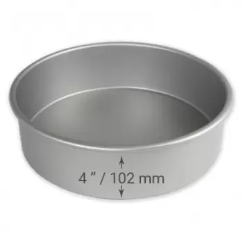 PME RND104 Round cake pan with solid bottom - 10 x 4 inches Round Cake Pans