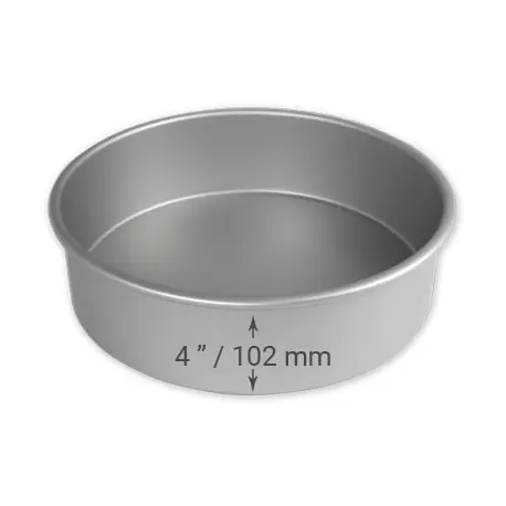 PME RND104 Round cake pan with solid bottom - 10 x 4 inches Round Cake Pans