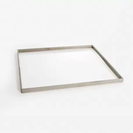 Martellato 50QG15 Stainless Steel Single Layer Frame - 380mm x 380mm x h 15mm Genoise and Full Sheet Frame