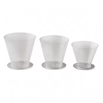 Martellato PMOCO001 Small Disposable Verrine Glasses - 90ml - 100 pcs Plastic Mini Cups and Bowls