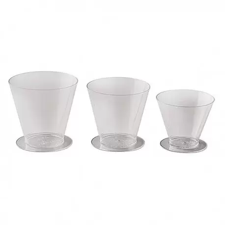 Martellato PMOCO001 Small Disposable Verrine Glasses - 90ml - 100 pcs Plastic Mini Cups and Bowls