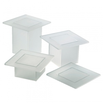 Martellato COD. 309 Plexiglass Cake and Pastry Stand Buffet Risers Display - 4 Piece Display for Pastries and Verrines