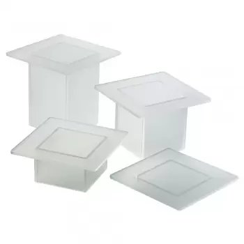 Martellato COD. 309 Plexiglass Cake and Pastry Stand Buffet Risers Display - 4 Piece Display for Pastries and Verrines
