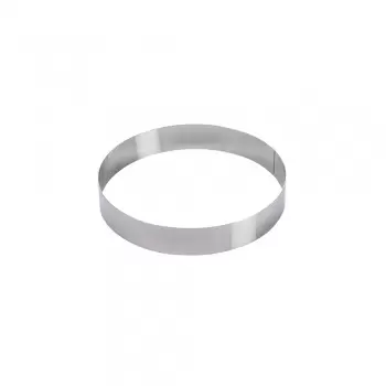 Martellato 40-W088 	Extra Large Stainless Steel Cake Pastry Entremet Rings - 29.5 x 5 cm Extra High Wedding Cake Ring
