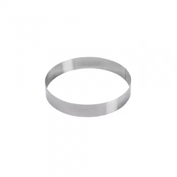 Martellato 40-W088 Extra Large Stainless Steel Cake Pastry Entremet Rings - 29.5 x 5 cm Extra High Wedding Cake Ring