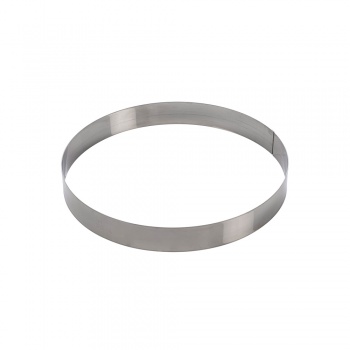 Martellato 40-W089 	Extra Large Stainless Steel Cake Pastry Entremet Rings - 39.5 x 5 cm Extra High Wedding Cake Ring