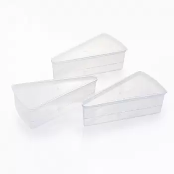 Small Slice Triangle Monoportion Pastry and Dessert Storage Container - 135mm x 69mm x h 42mm - 160 ml -100pcs
