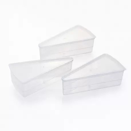 Small Slice Triangle Monoportion Pastry and Dessert Storage Container - 135mm x 69mm x h 42mm - 160 ml -100pcs