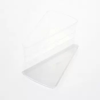 Lid for Small Slice Monoportion Pastry and Dessert Storage Container - 136mm x 71mm x h5mm - 100pcs