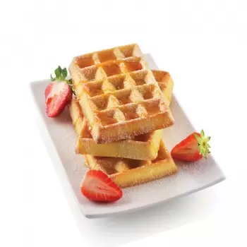 Silikomart Silicone Classic Waffle Mold SF155 - 130mm x 81mm x h 17mm - 548ml total volume