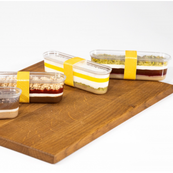 Plastic Eclair Ice Cream Gelato Long Oval Cups 137 x 37x41 mmm - 120 ml - Pack of 100