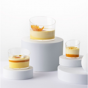 	Clear Greek Oval Plastic Verrine Cups - Ø 92 x 75 mm - Cap. 190 ml - 100pcs