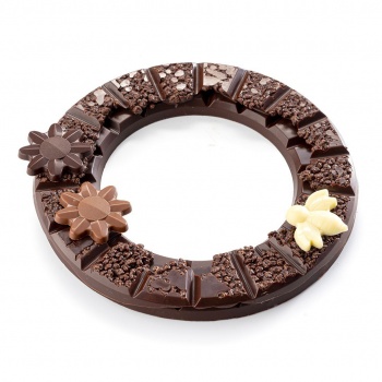 Cacao Barry MLD-090632-M00 Tritan Polycarbonate Chocolate Chocoloop Tablet Mold - 80g - Ø15 cm outside x Ø9 cm inside Tablets...