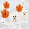 Professional Polycarbonate Spooky Ghost Halloween Praline Mold - 34mm x 32.5mm x h 17mm - 24 cavity - 9.3gr