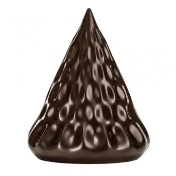 Professional 3D Polycarbonate Chiffon Christmas Tree Chocolate Mold - 150 mm x 120 mm x h 123 mm - 2 cavity - 250gr