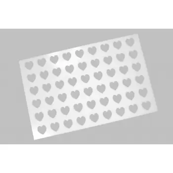 Mae 014033 Easy Macarons Heart Tray Caroline - 400x600mm tray - 54 cavitiy - 6ml SILMAE Flexible Molds