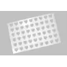 Mae 014033 Easy Macarons Heart Tray Caroline - 400x600mm tray - 54 cavitiy - 6ml SILMAE Flexible Molds