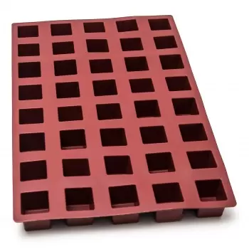 SILMAE Professional Silicone Pastry Mold - Cube Mold - 47X47X48.5 mm – 40 cavity - 99.3ml