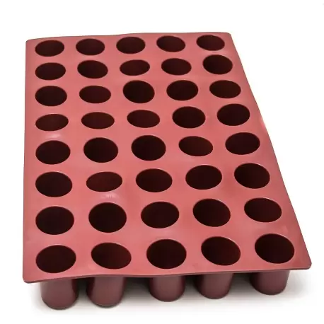 SILMAE Professional Silicone Pastry Mold - Cylinder - Ø53.5X70 mm - 40 cavity - 144ml