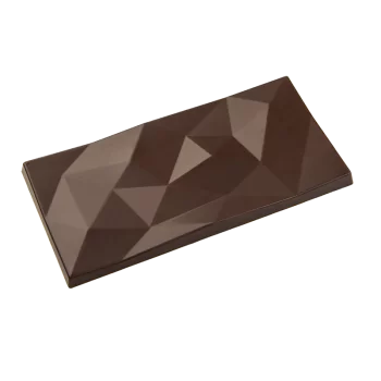 Hans Brunner HB-9167-PC Thermoformed Polycarbonate Chocolate Geometric Tablet Mold 157 x 77 x 9 mm - 100 gr - 3 cavities Tabl...