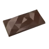 Hans Brunner HB-9167-PC Thermoformed Polycarbonate Chocolate Geometric Tablet Mold 157 x 77 x 9 mm - 100 gr - 3 cavities Tabl...