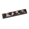 Hans Brunner HB-9169-PC Thermoformed Polycarbonate Chocolate Geometric Bar Mold - 130 x 26 x 12 mm - 35 gr - 6 cavities Bars ...