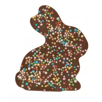 Hans Brunner HB-9189-PC Thermoformed Polycarbonate Chocolate Tablet Mold - Flat Sitting Rabbit - 66 x 56 x 10 mm - 25 gr - 8 ...