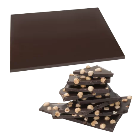 Hans Brunner HB-9142-PC Thermoformed Polycarbonate Chocolate Giant Tablet Mold - Chocolate Brittle - 315 x 250 x 11 mm - 1000...