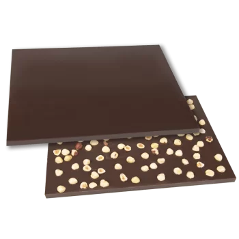 Hans Brunner HB-9142-PC Thermoformed Polycarbonate Chocolate Giant Tablet Mold - Chocolate Brittle - 315 x 250 x 11 mm - 1000...