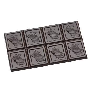 Hans Brunner HB-9073-S Professional Polycarbonate Chocolate Tablet Mold - Cocoa Pod - 150 x 80 x 5mm - 70grs - 3 cavities - 2...