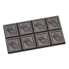 Hans Brunner HB-9073-S Professional Polycarbonate Chocolate Tablet Mold - Cocoa Pod - 150 x 80 x 5mm - 70grs - 3 cavities - 2...