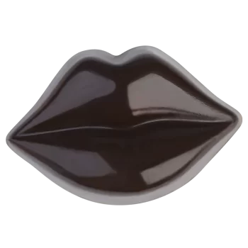 Hans Brunner OS-0160-SZ Thermoformed Polycarbonate Chocolate Kiss Lips Mold - Kiss - 41 x 28 x 15 mm - 10 gr - 54 cavities - ...